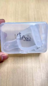 Hntob Baby Silicone Thumb Gloves Teether Transparent Healthy Prevent Finger Sucking 0-24M