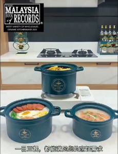 🔥Ready Stock🔥High Quality Casserole Stew Pot Ceramic Pot Rice Gas Stove Cookware Soup Pot/Stockpot/Clay Pot With Lid