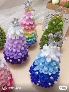 (Làm sẵn) Set nguyên liệu làm cây thông noel mà xanh kẽm nhung handmade quà tặng giáng sinh