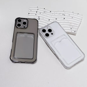 For iPhone 17 16 15 14 13 12 11 Pro Xs Max Air 16e XR 7 8 6 6s Plus SE 2020 2022 Case Clear ID ATM Card Slot Protection Cover