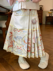 Autumn Winter Childrens Half-length Fleece-lined Pleated Skirt Versatile Girls Clothing Brand Other BK5252 Chinese Style