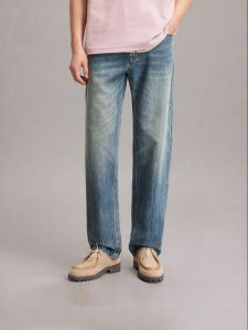 Jack Jones | Cotton Denim Cat-whisker Wide Straight Jeans