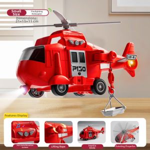 MABAOMABAO | Fire Rescue Helicopter Toy Model for Boys 3-6 Years