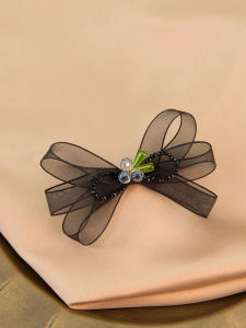 Elegant Black Bow Hair Clip Womens New 2025 Fresh Style Hair Accessories Hairpins for Thin Hair at Back of Head