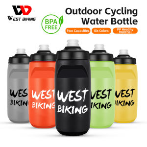 WEST BIKING Bicycle Water Bottle Mountain Bike Water Drink Bottle Outdoor Sports Plastic Portable Large Capacity Cycling Water Bottle