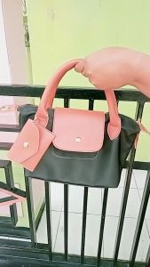 Tas Selempang Wanita Korea LONG -CHAMP Neo 2 IN 1 Tas Bahan Lembut Kualitas Import