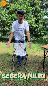 Kursi Lipat Camping Dhaulagiri - Folding Chair FC 301 Etnik - Kursi Lipat Camping - Kursi Kemah Portable