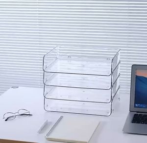 Storix PET Document Storage Tray Sorter Collection Paper Rack Multipurpose Stackable Document Tray Holder File Organizer
