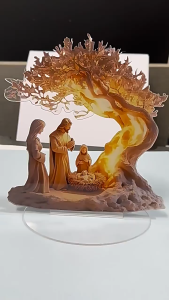 2D Christmas Jesus Tree of Life Decoration Acrylic Flat Desktop Ornament Decoration for Home