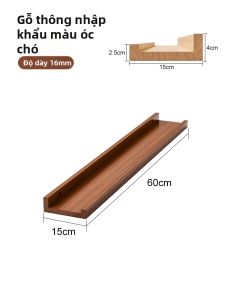 ZHENXUANGE | Kệ Tường Gỗ Thật Hình 1 Chữ