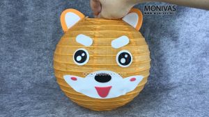 Shiba Inu Dog DIY Paper Lantern Mooncake Festival Crafting Activity (w LED Light n Handle)