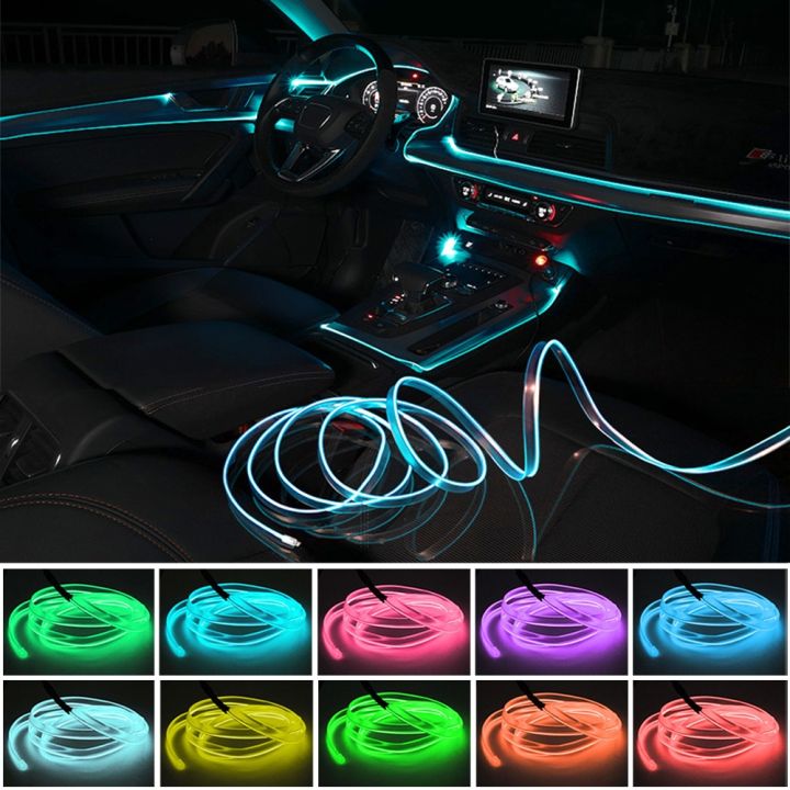 Dynamic Appearance Led Lighting Car Lights Interior NeoFlow Dynamic RGB Interior Light Kit, 6 Light Strips Kit, LED Strip Car Ambient Lighting Kit Wireless Rgb Interior Lamps