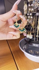 Bông tai nữ sành điệu xu hướng mới - bông tai đẹp bông tai đi tiệc sang chảnh khuyên tai dài hoa tai đẹp KP274.45495 bông tai đi tiệc bong tai dài đính đá khuyên tai BSTKL - [NaLa Shop]