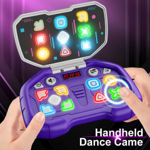 Rhythm Master Kids Training Game Machine - Level Challenge Stress Relief Flip Handheld Press & Push Dance Mat.