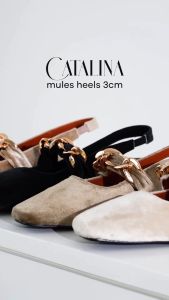 PATRIS Catalina Sepatu Mules Wanita Nyaman Dipakai Hak 3 cm