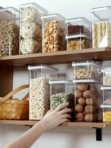 Minimalistic type dry food container airtight container stackable food storage box