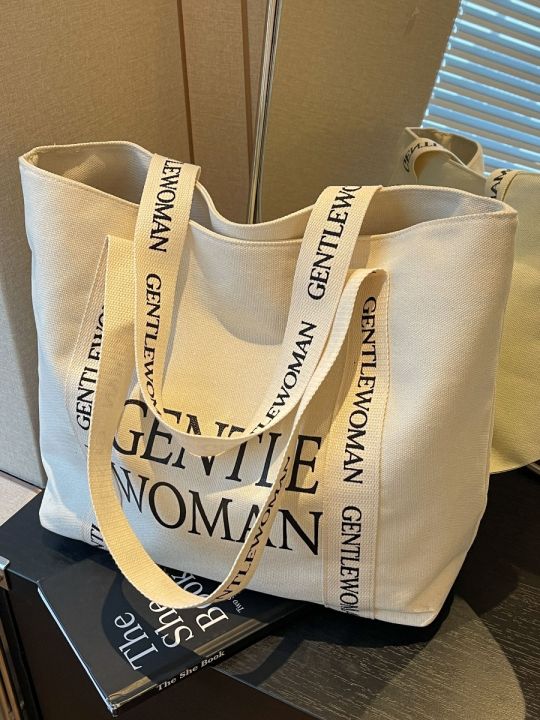 Large%20Capacity%20Canvas%20Shoulder%20Bag%20for%20Women%20Commuter%20Tote%20Bag%20School%20Class%20Handbag%20Stylish%20Korean%20Style%20Soft%20Fabric%20Bag%20-%20Image%202