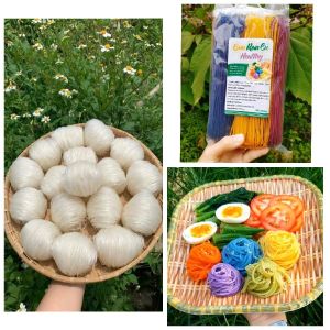 Combo 2kg Gồm: 1kg Hủ Tiếu Trắng Truyền Thống + 1kg Bún Rau Củ - Mai Ngọc Food Sản Phẩm Tốt