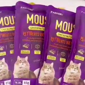 Faenbei Cat Mousse Chicken Tuna Beef Kitten Cat Pouch Wet Food 85G