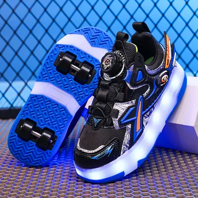 Beedpan | Spring Boys Hidden Wheels Skate Shoes 4 Rollers