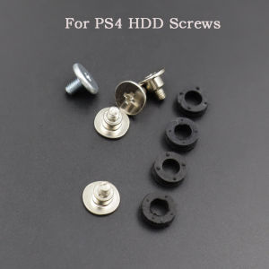 For PS4 HDD Screws Hard Drive Bracket Screws & Rubber Cushion Pads Repair Replacement Kit