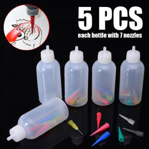 1/5Pcs/set Jam Painting Squeeze Bottle with 35 Nozzles Cake Decoration Baking Cake 50ml Bottle Drawing Tool