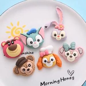 5pcs Aksesoris Nail Art Bunny Gemoy / Resin Bunny Kelinci Putih / Aksesoris diy / aksesoris kuku motif kelinci lucu