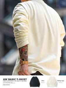 MADEN | Heavy Cotton American Style Long Sleeve T Shirt