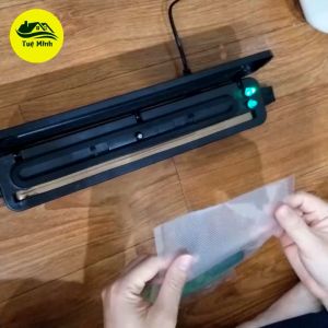 Máy Hút Chân Không Thực Phẩm Cao Cấp Đóng Gói Hàn Miệng Túi Gia Đình Chuyên Dùng Túi Nhám Tặng Kèm 10 Túi Nhám New