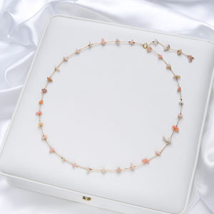 Natural Stone Chain Necklace for Women Fashion Jewelry on Neck Set Party /Wedding Luxury Gift Handwork Sweater Chian Femme