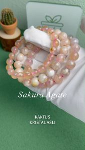 KAKTUS Kristal Asli Sakura Agate Crystal Bracelet