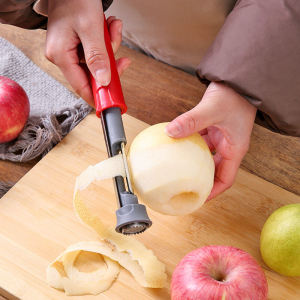Stainless Steel Two-In-One Fruit Pit Remover And Peeler Tool for Apples And Pears Kitchen Cooking Utensils Easy to Use