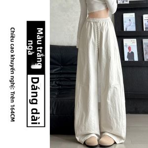 YIFANSHI | Quần Dài Chân Rộng Nhẹ Mát Cho Phụ Nữ Thấp