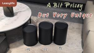 9L/10L/12Lswing lid trash canmetal double layer trash bin for bathroombedroomliving roomkitchenoffice