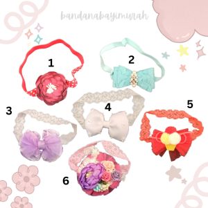 [PAKET HEMAT] [PAKET BUNDLING] IMPORT Bandana Bayi Perempuan Premium / Headband / Karet Rambut / Bando Bayi/Baby Headband/ Headwrap/Bandana Bayi/Aksesories Rambut Bayi/Aksesories Import Quality PHT38