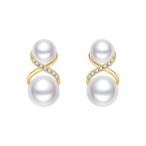 Gold & Pearl Earrings 6-8.5mm