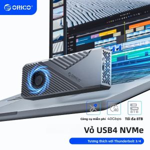 Vỏ Nhôm ORICO USB4 40Gbps 8TB PCIe4.0 NVME Tương Thích Với Thunderbolt 3/4 Cho Mac Mini iMac - Vỏ SSD Tốc Độ Cao