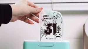 Máy in nhiệt mini bluetooth Phomemo M04SChiều rộng in 110mmMáy in Hoá đơn Tài liệu Phao Nhãn dán Ảnh Tem nhãn Không cần mực