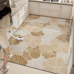 Kitchen Floor Mat 2024 New Arrival Waterproof Non-Slip and Oilproof Stain-Resistant For Home Abrasion Resistant Washable Erasable PVC Stain-Resistant Carpet