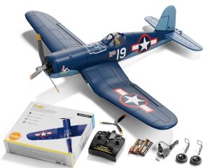 VOLANTEXRC เครื่องบินไร้แปรงอาร์ซีเครื่องบิน4รีโมทคอนโทรลพร้อม Aileron Gyro Aerobatics & 2แบตเตอรี่สำหรับผู้ใหญ่และเด็กชาย768-3