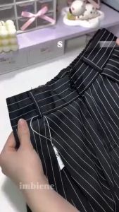 Quần ống rộng kẻ sọc trẻ trung phong cách Hàn Quốc năng động và sang chảnh - MAS-Quần suông kẻ sọc