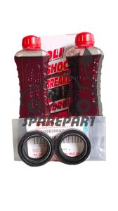 paket murah sil seal oil oli shock sok depan motor satria tornado 2pcs sil sok 2botol oli sok 100ml 26x37x105 murah