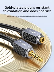 Choseal | Audio Extension Cable 3.5mm Male to Female Plug Silver Plated