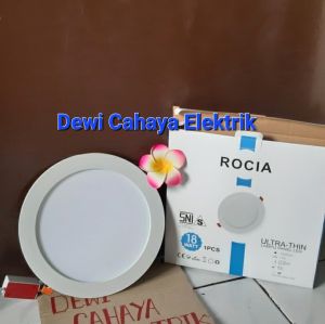 Rocia Lampu LED Downlight Inbow 18W Full Round Cahaya Putih SNI - Panel IB Bulat 18W - Lampu Langit Langit