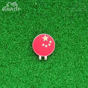 Mũ Chơi Gôn Họa Tiết Quốc Kỳ Trung Quốc Kẹp Đánh Dấu Vị Trí Bóng Từ Tính Phụ Kiện Chơi Gôn