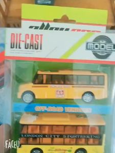 ( xe kim loại) Set 4 chiếc xe ô tô xe bus xe tải xe khách bằng kim loại bền đẹp an toàn cho bé