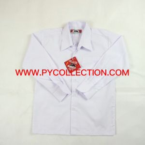 Baju Kemeja Sekolah Putih Lengan Panjang BLACK CAT COTTON NILA WHITE LONG SLEEVES WHITE SHIRTS SCHOOL UNIFORM BC003
