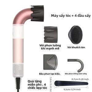 Máy Sấy Tóc Công Suất Cao 1400W Nhẹ Sấy Nhanh Tiếng Ồn Thấp Kèm Đầu Sấy Tập Trung Và Điều Chỉnh Nhiệt Độ Dùng Cho Gia Đình