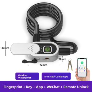 eLinkSmart | Fingerprint & Password Smart Anti-Theft Bicycle Lock