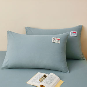 Linyun 2025 New A-Class Cloud Cotton Solid Color Pillowcases Washable Dormitory Home Use Pillow Core Inner Cover Pair Set